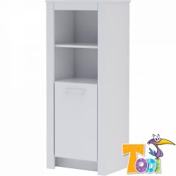 White Bunny – keskeny nyitott +1 ajtós szekrény (140 cm magas)