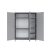 Flip Grey 3 osztású szekrény
