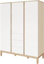 Loop White & Oak 3 osztású szekrény