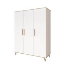 FLIP White & Oak 3 osztású szekrény