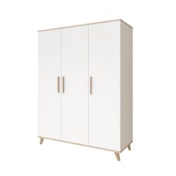FLIP White & Oak 3 osztású szekrény